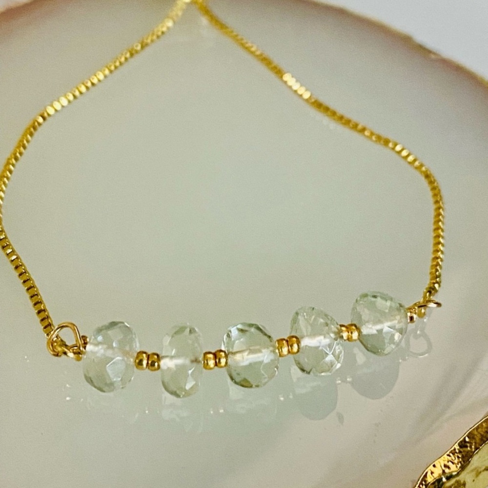 Genuine Prasiolite bracelet